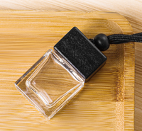 Flacon vide de 10 ml pour diffuseur de parfum suspendu pour voiture avec bouchon en bois noir