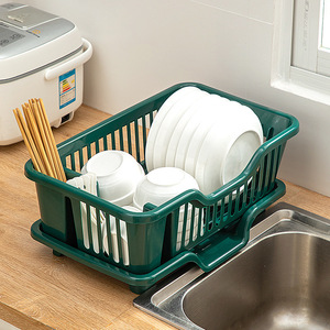 Égouttoir à vaisselle pour évier de cuisine, égouttoir à vaisselle, support pour bols, assiettes et baguettes, double couche multifonctionnel - Product Image 1