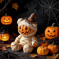Moule en silicone de qualité alimentaire en forme de citrouille et d'ours pour bougies d'Halloween, artisanat en plâtre, décoration de gâteaux, cadeaux pour fêtes à domicile