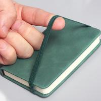 Mini cahier d'école rétro minimaliste portable A7 avec couverture en cuir PU, reliure à fil créatif à couverture rigide