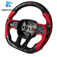 Volant en fibre de carbone forgé rouge avec LED pour Dodge Charger Challenger SRT Scat Pack 2016 2017 2018 2019 2020 2021 2022 2023
