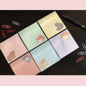 Cartoon <b>Animal</b> Custom Self-Adhesive Note Book Cute Girls Stationery Offset Paper Wholesale Customization - Product Image 1