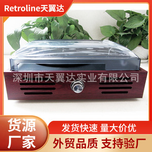 Tocadiscos de Madera Retro con Altavoz Integrado, Material MDF Rojo para Uso Doméstico - Product Image 2