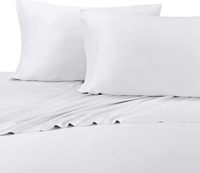Ensemble de draps d'hôtel, 300 fils, blanc, 3 pièces, literie soyeuse et respirante, drap-housse à poches profondes