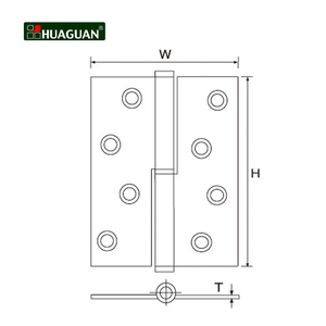 Coin carré En Acier Inoxydable Liff Hors L forme Charnière de porte - Product Image 2