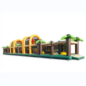 Funny Commercial Inflatable Sport Game Combos Jungle Inflatable Obstacle Course for Adult