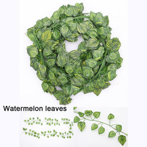 Senmasine feuille de pastèque artificielle verdure guirlandes soie vigne vert faux lierre pour mur maison mariage décoration suspendue - Product Image 3