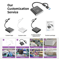 Adaptador de Tarjeta CFexpress 2 en 1 con Interfaz USB C y USB-A 3.2 Gen 2 de 10 Gbps, Lector de Tarjetas CFexpress Tipo B
