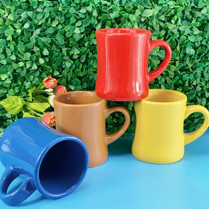 Custom Solid Color <b>Ceramic</b> <b>Mug</b> Waist-Shaped Coffee <b>Mug</b> Porcelain Tea Cup - Product Image 4