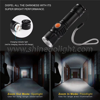 Lampe de poche tactique à lumière LED, avec fonction Stable, batterie au Lithium 18650 en alliage d'aluminium