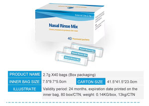 Nước Muối giải pháp 0.9% cho mũi làm sạch muối gói mũi rửa Muối 4. 5gx40, hộp đóng gói - Product Image 3