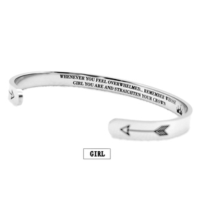 Pulsera de acero de titanio para mujer, joyería inspiradora, regalos para mamá, papá, hermana, Acción de Gracias y Navidad, transfronterizo - Product Image 5