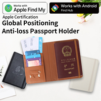 Support de passeport intelligent avec suivi GPS anti-perte, compatible iOS et Android, certifié MFi, recharge sans fil, batterie 400 mAh