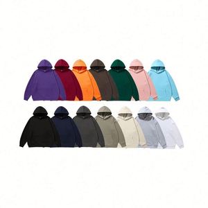 H5405 Wholesale Custom 380 Gsm Cotton Blends <b>Drop</b> Shoulder Blank Oversized Plain Men's Hoodies - Product Image 4