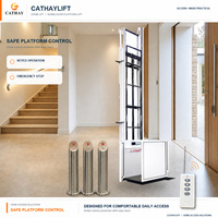 Ascenseur domestique pour passagers, intérieur/extérieur, capacité de charge 250 kg, 1 à 12 m, avec certification CE
