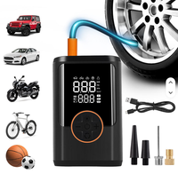 Mini Compresor de Aire Eléctrico Inalámbrico Portátil para Automóvil, Bomba Inalámbrica con Manómetro Digital y Monitor de Presión de Neumáticos