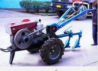 Charrue à double socle robuste, moteur diesel 12 CV, haute productivité, équipement agricole avec engrenages et roulements pour usage agricole