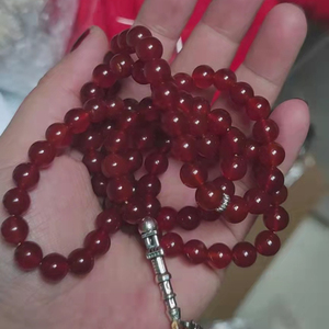 Nouveauté 2022, vente chaude, chapelets islamiques Kuka, chapelets de prière, accessoires musulmans, 99 perles, 8 mm, chapelet en agate, bleu mer - Product Image 5