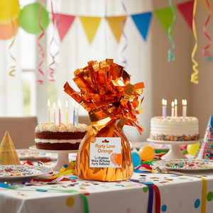 Globos de Fiesta con Peso en Forma de Corazón Naranja, Duraderos y Decorativos para Celebraciones Infantiles - Product Image 2