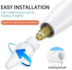 Puntas de lápiz óptico silencioso resistente al desgaste para <span class=keywords><strong>Apple</strong></span> <span class=keywords><strong>Pencil</strong></span> 1/<span class=keywords><strong>2</strong></span> lápiz de <span class=keywords><strong>repuesto</strong></span> 1/<span class=keywords><strong>2</strong></span> Nib plástico iPad Pro puntas de <span class=keywords><strong>repuesto</strong></span> - Product Image 4