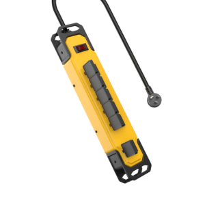 Vàng 6 cửa hàng Kim loại heavy duty Power Strip 20A 14/3awg mở rộng dây cho nhà để xe công nghiệp hội thảo nhà sử dụng ETL chứng nhận - Product Image 4