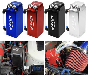 Kit de récupération d'huile en aluminium carré RASTP 750ML - Conception à déflecteurs pour système PCV, réduit l'accumulation de <span class=keywords><strong>carbone</strong></span>, comprend des tuyaux et des raccords - Product Image 6