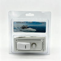 Panneau d'interrupteurs à bascule 1 poste en aluminium blanc, pré-câblé avec indicateur LED rouge et disjoncteur, idéal pour les bateaux, les camping-cars et les yachts