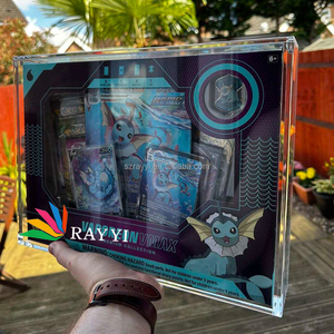 RAY YI Échantillon gratuit Aimant puissant Acrylique transparent Pokémon ETB Boîte de présentation Evolutions Booster Box Protec - Product Image 3
