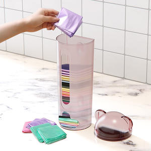 透明耐用PP塑料壁挂式收纳盒，用于小空间的家庭组织-袜子内衣垃圾袋 - Product Image 5