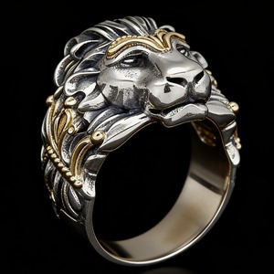 Bagues en <span class=keywords><strong>métal</strong></span> or et argent pour hommes, motif tête <span class=keywords><strong>de</strong></span> lion, style motard, punk <span class=keywords><strong>rock</strong></span>, unisexe, pour garçons, streetwear, hip hop, accessoire <span class=keywords><strong>de</strong></span> mode décontracté - Product Image 4