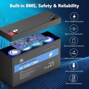 <span class=keywords><strong>Batterie</strong></span> au phosphate de fer et de lithium rechargeable Melasta <span class=keywords><strong>6V</strong></span> <span class=keywords><strong>12Ah</strong></span>, modèle standard le plus populaire, batteries Lifepo4 6,4V <span class=keywords><strong>12Ah</strong></span> pour <span class=keywords><strong>moto</strong></span> - Product Image 5