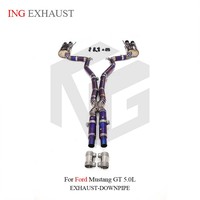 Système d'échappement en alliage de titane ING Performance Catback pour Ford Mustang GT 5.0L, silencieux à valve, accessoires automobiles d'usine