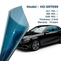 Film solaire pour vitres de voiture, 99% de protection UV, film en nitrure de titane PET, isolation thermique, anti-éblouissement, pour vitres avant et latérales de voiture