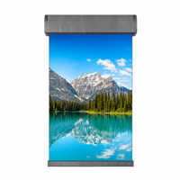 Écran LED motorisé ultra-fin et portable, affichage intelligent à défilement pour cinéma maison haut de gamme en intérieur.