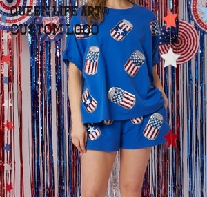 Phụ Nữ Của T Áo Sơ Mi Nhà Máy Vòng Cổ T Áo Sơ Mi Thêu Ống Màu Đỏ Sequin Bow Của Phụ Nữ Bông T Áo Sơ Mi Mỏng Phù Hợp Với Màu Đỏ Ống Sequin - Product Image 5