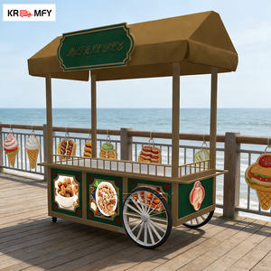 Vente de glaces rapides, commerce de nourriture sur vélo, popsicles italiens, chariot à pousser à la main - Product Image 4