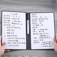 Bloc-notes tableau blanc A5 réutilisable en cuir, portable, avec stylo et chiffon d'effacement – Meilleure vente