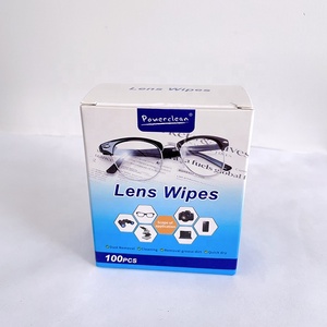 Lingettes désinfectantes pour écran de lunettes jetables <span class=keywords><strong>POWERCLEAN</strong></span>, emballées individuellement, logo en feuille d'argent - Product Image 2
