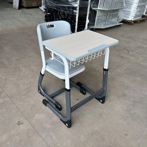 Ensemble de bureau et de chaise ergonomique pliable et durable pour le collège, pour une utilisation en classe, bureaux et chaises pour élèves - Product Image 2