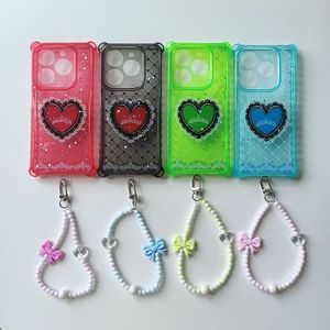 เคสโทรศัพท์สำหรับผู้หญิงพร้อมสายรัดข้อ<span class=keywords><strong>มือ</strong></span>รูปหัวใจสี่มุมสำหรับ Pixel 3 4 5 6 7 8A Pro - Product Image 4