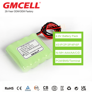 Paquete de Baterías Ni-MH AA de 4.8V Personalizadas, Batería Recargable NiMH AAA/C/D 4S1P/4S2P/3P/4P para Coche de Juguete para Niños, Escáner Portátil - Product Image 1