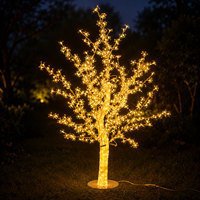Lámpara LED Impermeable con Forma de Árbol de Flores para Patio de Villa y Comunidad Residencial