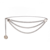 Großhandel Trendige Metall-Quastenkette Modische Damen-Taillenkette Stilvolle Einzelring Retro Dekorative Dünne Gürtelkette