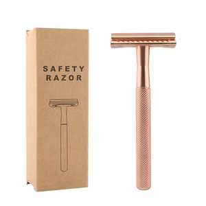 <span class=keywords><strong>Rasoir</strong></span> pour le visage à double lame en acier inoxydable pour femmes, rose gold, tête <span class=keywords><strong>de</strong></span> rasage écologique et sûre - Product Image 5
