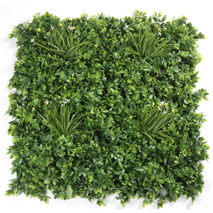 Haie de buis d'extérieur avec fleur gazon artificiel feuillage <span class=keywords><strong>vert</strong></span> panneau mural pour la vie privée déco de jardin verticale - Product Image 3