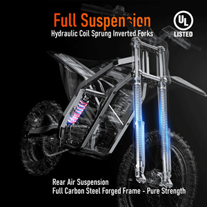 RiderX Moto Elettrica da Fuoristrada 3000W per Adulti e Adolescenti, Motore Brushless 220Nm - Product Image 1