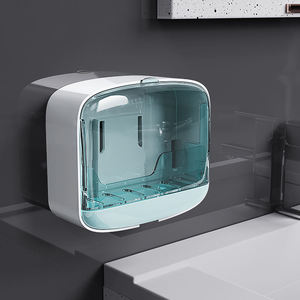Wholesale Novax Plastic 2026 Wall-mounted Soap Box Organizer Dish Holder with Cover for Bathroom Accessories - Product Image 2