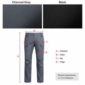 Pantaloni Cargo IX7 da Uomo, Impermeabili, Ripstop, Multi-Tasca, con Anelli a D, Rinforzati alle Ginocchia, Tasche con Cerniera, per Escursionismo e Lavoro - Product Image 6