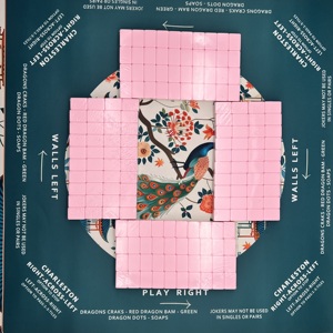 Jeu de Mahjong Gemma - Tuiles en Acrylique Rose et <span class=keywords><strong>Bleu</strong></span> Irisé - Jeu de Style Américain Moderne avec Supports pour des Soirées de Jeu Chics - Product Image 1