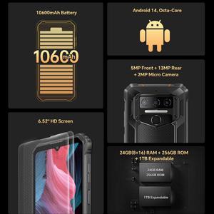 <span class=keywords><strong>Oukitel</strong></span> <span class=keywords><strong>WP23</strong></span> Plus สมาร์ทโฟน 4G รุ่นทนทาน 8GB+256GB หน้าจอ 6.52 นิ้ว Android 14.0 Unisoc T606 Octa-core NFC OTG โทรศัพท์มือถือสำหรับใช้งานกลางแจ้ง - Product Image 5